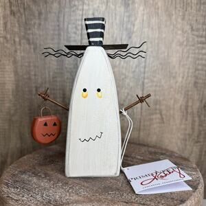 Rustic Halloween Home Decor Sitter Wood Ghost Fall Autumn FAST SHIP NEW
